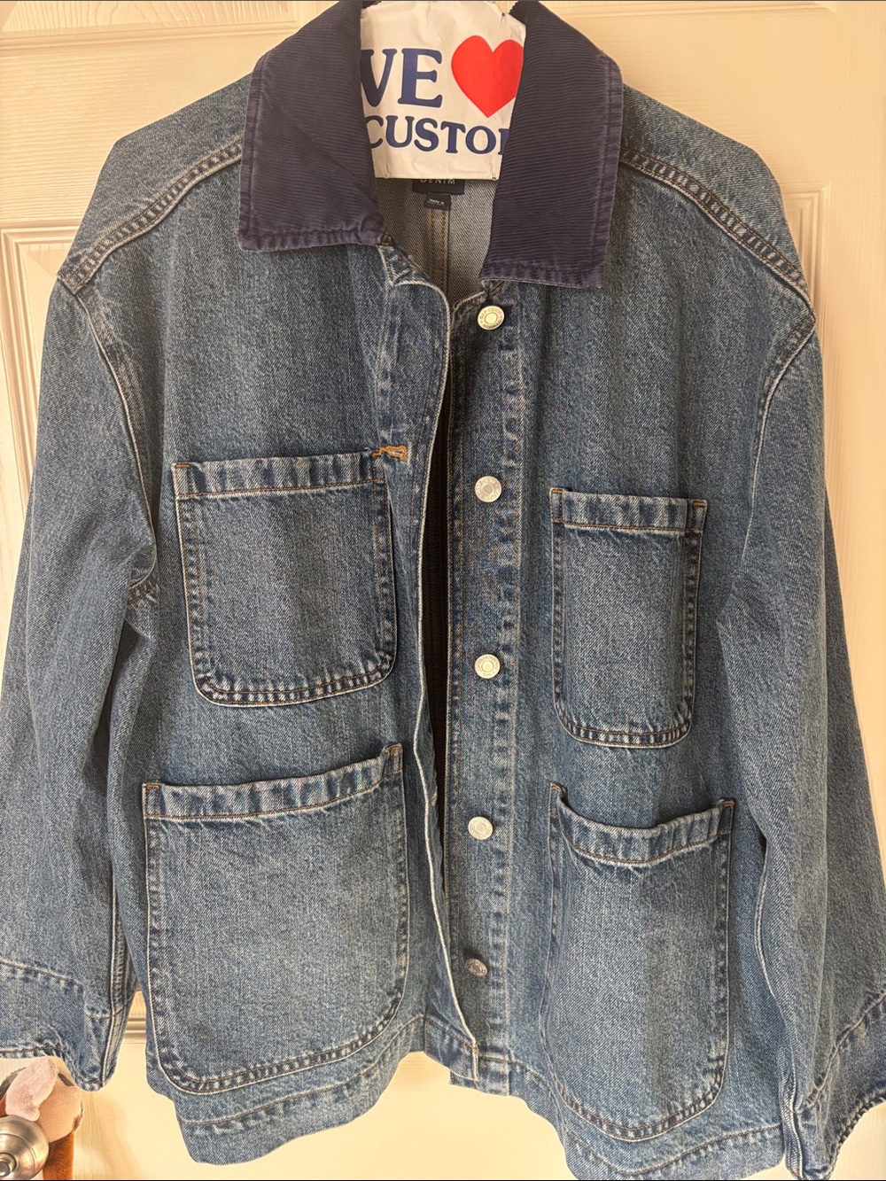 Gap Relaxed Denim Chore Jacket in Medium Wash